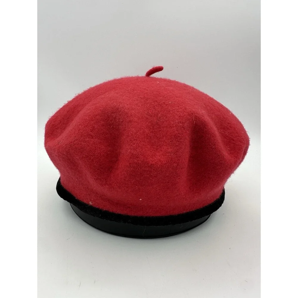 Gap 100% Virgin Wool Red Women's Beret Style Cap Small Medium